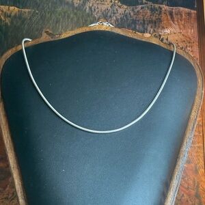Sterling Silver Snake Chain Necklace 18 Inch 925 Italy 1 mm